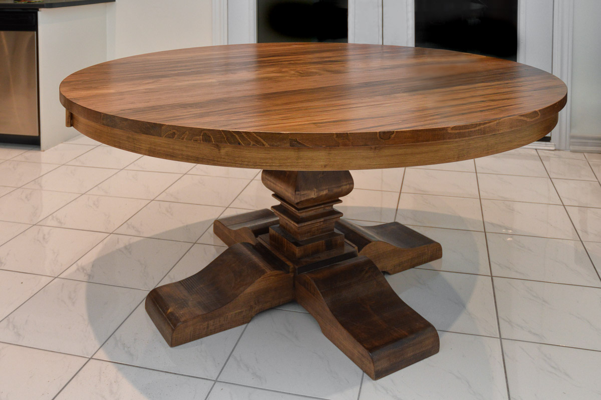 Built In Canada Solid Wood Round Table, Round Wood Tables Canada